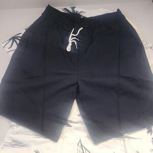 Navy Blue Drawstring Shorts